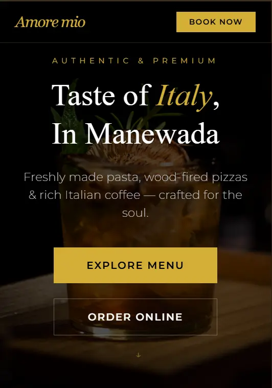 Amore Mio Caffe Brand Identity